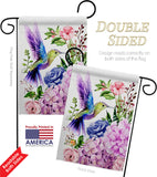 Purple Hummingbird - Birds Garden Friends Vertical Impressions Decorative Flags HG105063 Made In USA