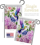 Purple Hummingbird - Birds Garden Friends Vertical Impressions Decorative Flags HG105063 Made In USA