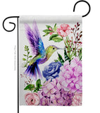 Purple Hummingbird - Birds Garden Friends Vertical Impressions Decorative Flags HG105063 Made In USA