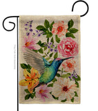 Colorful Hummingbird - Birds Garden Friends Vertical Impressions Decorative Flags HG105064 Made In USA