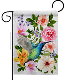 Colorful Hummingbird - Birds Garden Friends Vertical Impressions Decorative Flags HG105064 Made In USA