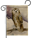 Winter Owl - Birds Garden Friends Vertical Impressions Decorative Flags HG105067 Made In USA