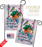 Welcome Spring Bird - Birds Garden Friends Vertical Impressions Decorative Flags HG137003 Made In USA