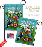 Tropical Summer - Birds Garden Friends Vertical Impressions Decorative Flags HG137165 Made In USA