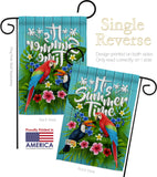 Tropical Summer - Birds Garden Friends Vertical Impressions Decorative Flags HG137165 Made In USA