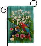 Tropical Summer - Birds Garden Friends Vertical Impressions Decorative Flags HG137165 Made In USA