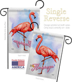 Flamingo - Birds Garden Friends Vertical Impressions Decorative Flags HG137342 Made In USA