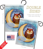 Midnight Owl - Birds Garden Friends Vertical Impressions Decorative Flags HG137356 Made In USA