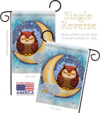 Midnight Owl - Birds Garden Friends Vertical Impressions Decorative Flags HG137356 Made In USA