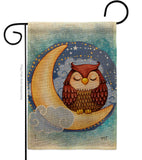 Midnight Owl - Birds Garden Friends Vertical Impressions Decorative Flags HG137356 Made In USA