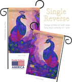 Beautiful Peafowl - Birds Garden Friends Vertical Impressions Decorative Flags HG192123 Made In USA