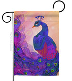 Beautiful Peafowl - Birds Garden Friends Vertical Impressions Decorative Flags HG192123 Made In USA