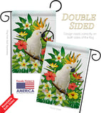Tropical Cockatoo - Birds Garden Friends Vertical Impressions Decorative Flags HG192216 Made In USA