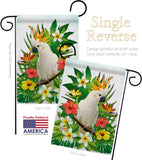 Tropical Cockatoo - Birds Garden Friends Vertical Impressions Decorative Flags HG192216 Made In USA