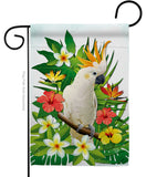 Tropical Cockatoo - Birds Garden Friends Vertical Impressions Decorative Flags HG192216 Made In USA