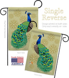 Peacock - Birds Garden Friends Vertical Impressions Decorative Flags HG192346 Made In USA
