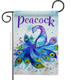 Beautiful Peacock - Birds Garden Friends Vertical Impressions Decorative Flags HG192568 Made In USA