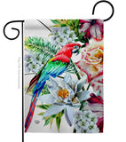 Tropical Parrot - Birds Garden Friends Vertical Impressions Decorative Flags HG192647 Made In USA