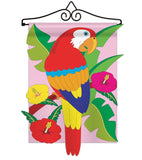 Parrot - Birds Garden Friends Vertical Applique Decorative Flags HG105021