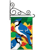 Blue Jay - Birds Garden Friends Vertical Applique Decorative Flags HG105028