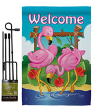 Flamingos - Birds Garden Friends Vertical Impressions Decorative Flags HG105029 Made In USA