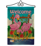 Flamingos - Birds Garden Friends Vertical Impressions Decorative Flags HG105029 Made In USA