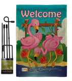 Flamingos - Birds Garden Friends Vertical Impressions Decorative Flags HG105029 Made In USA