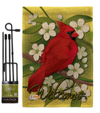 Cardinal - Birds Garden Friends Vertical Impressions Decorative Flags HG105032 Made In USA