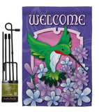 Welcome Hummingbird - Birds Garden Friends Vertical Impressions Decorative Flags HG105033 Imported