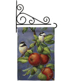 Chickadees & Apples - Birds Garden Friends Vertical Impressions Decorative Flags HG105034 Made In USA