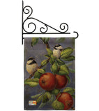 Chickadees & Apples - Birds Garden Friends Vertical Impressions Decorative Flags HG105034 Made In USA