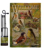 Bird Collage - Birds Garden Friends Vertical Impressions Decorative Flags HG105039 Made In USA