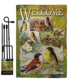 Bird Collage - Birds Garden Friends Vertical Impressions Decorative Flags HG105039 Made In USA