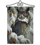 Great Horned Owl - Birds Garden Friends Vertical Impressions Decorative Flags HG105042 Made In USA