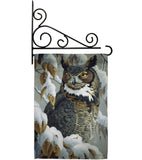 Great Horned Owl - Birds Garden Friends Vertical Impressions Decorative Flags HG105042 Made In USA