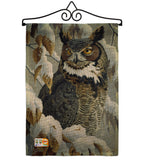 Great Horned Owl - Birds Garden Friends Vertical Impressions Decorative Flags HG105042 Made In USA