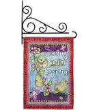 Swing into Spring - Birds Garden Friends Vertical Impressions Decorative Flags HG105045 Made In USA