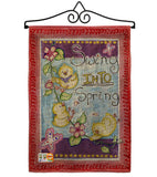 Swing into Spring - Birds Garden Friends Vertical Impressions Decorative Flags HG105045 Made In USA