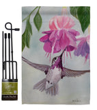 Flight of Hummingbird - Birds Garden Friends Vertical Impressions Decorative Flags HG105047 Made In USA