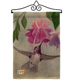 Flight of Hummingbird - Birds Garden Friends Vertical Impressions Decorative Flags HG105047 Made In USA