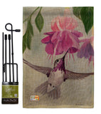Flight of Hummingbird - Birds Garden Friends Vertical Impressions Decorative Flags HG105047 Made In USA
