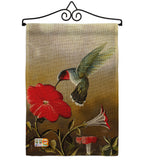 Ruby Hummingbird - Birds Garden Friends Vertical Impressions Decorative Flags HG105050 Made In USA