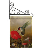 Ruby Hummingbird - Birds Garden Friends Vertical Impressions Decorative Flags HG105050 Made In USA