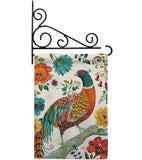 Suzani Peacock - Birds Garden Friends Vertical Impressions Decorative Flags HG105056 Made In USA