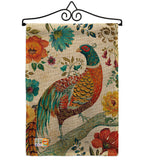 Suzani Peacock - Birds Garden Friends Vertical Impressions Decorative Flags HG105056 Made In USA