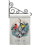 Winter Love - Birds Garden Friends Vertical Impressions Decorative Flags HG105061 Made In USA