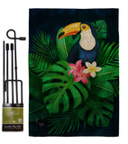 Toucan Paradise - Birds Garden Friends Vertical Impressions Decorative Flags HG105062 Made In USA