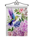 Purple Hummingbird - Birds Garden Friends Vertical Impressions Decorative Flags HG105063 Made In USA