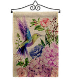 Purple Hummingbird - Birds Garden Friends Vertical Impressions Decorative Flags HG105063 Made In USA