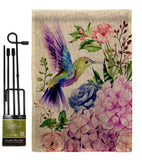 Purple Hummingbird - Birds Garden Friends Vertical Impressions Decorative Flags HG105063 Made In USA